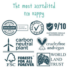 Load image into Gallery viewer, Kit & Kin Eco Nappies Size 4 Hypoallergenic and Sustainable (34 x 4 Packs, 136 Nappies)