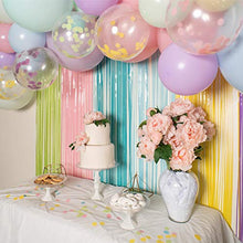 Load image into Gallery viewer, Pastel Balloon Garland Kit - Macaron Balloon Arch Kit for Parties - Small and Large Balloons, Gold Confetti, Mint, Pink Balloons, Balloon Pump, Balloon Tape etc - Latex Balloon Column