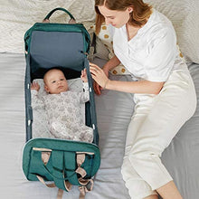 Load image into Gallery viewer, Baby Changing Bag Backpack, KAQ Multifuntion Nappy Changing Bag Waterproof Large Diaper Bag Backpack with Changing Mat & Stroller Strap for Mom and Dad, Portable Folding Nappy Changing Rucksack