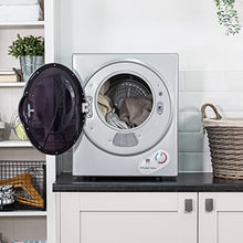 Load image into Gallery viewer, Russell Hobbs RH3VTD800S Silver 2.5kg Compact Mini Vented Tumble Dryer, Portable, Freestanding Table top Dryer with 3 Heat Settings small