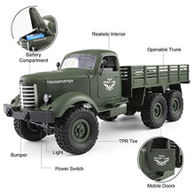 Load image into Gallery viewer, Rc Cars Rc Trucks Military Off-Road Crawler Rc Trucks, 1:16 Scale 6WD 2.4Ghz Remote Control Trucks Army Cars Toys for Boys Adults and Kids