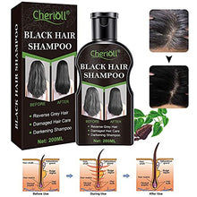 Load image into Gallery viewer, Black Hair Shampoo, Darkening Shampoo, Hair Growth Shampoo, Grey Reverse Hair Color Shampoo Natural Darkening Black Hair Ginger Colorin, Restore Lustrous and Shiny Hair