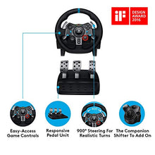 Load image into Gallery viewer, Logitech G29 Driving Force Racing Wheel and Floor Pedals, Real Force Feedback, Stainless Steel Paddle Shifters, Leather Steering Wheel Cover for PS5, PS4, PC, Mac - Black