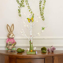 Load image into Gallery viewer, EAMBRITE White Twig Tree Lights Easter Tree with Bunnies Easter Decorations Gift for Kids (2ft/60cm)