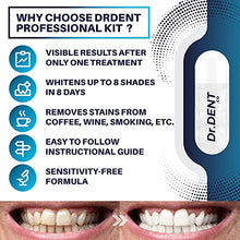 Load image into Gallery viewer, DrDent Professional LED Teeth Whitening Kit - Sensitivity Free Formula - 8 Teeth Whitening Gel Pods 33.6ml - Helps to Remove Stains - Includes Mouth Tray & Shade Guide - Rapid & Effective Results