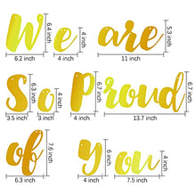 Load image into Gallery viewer, ADXCO Graduation Party Decorations 2022 Graduation Hanging Swirls Foil Ceiling Streamers with We Are so Proud of You Banner for School Classroom Grad Party Decor Supplies (Black and Gold)