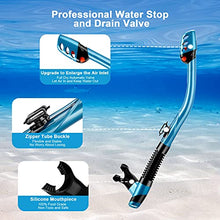 Load image into Gallery viewer, Yumcute Dry Snorkel Set, Adult Anti-Fog Anti-Leak Snorkel Mask,180° Panoramic Ultra-Clear Diving Mask, Soft and Comfortable, Adjustable, Best gifts for Adult and Youth.