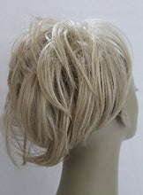 Load image into Gallery viewer, New Very Large Circular Elastic synthetic Hair piece Updo Scrunchies Bun Extensions Wavy 7” Light weight 55g (Light Blonde Mix #24H613)