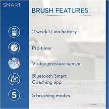 Load image into Gallery viewer, Oral-B Smart 7 Electric Toothbrush with Smart Pressure Sensor, App Connected Handle, 3 Toothbrush Heads & Travel Case, 5 Mode Display with Teeth Whitening, Gift Set, 2 Pin UK Plug, 6000N/7000N, Blue