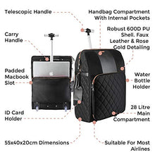 Load image into Gallery viewer, Cabin Max Travel Hack Cabin Luggage Suitcase for Women - 55x40x20cm BA , Jet2, Virgin, Iberia, Ryanair, Air France and Easyjet Premium Size