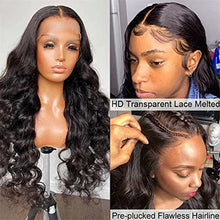 Load image into Gallery viewer, Loose Deep Wave Wig 13X4 Lace Front Wig 30 Inch Human Hair Wigs For Black Women 4X4 Lace Closure Loose Deep Frontal Wig Remy 4x4 Closure Wig 24inch 150 Density