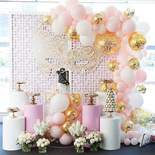 Load image into Gallery viewer, PartyWoo Balloons Pink Gold, 60 Pieces 12 Inch Balloons Pink, Balloons Gold, Balloons White, Balloons Pink Gold for Baby Party Decoration, Baby Shower Decoration Girls, 4711100061636, Rose Gold