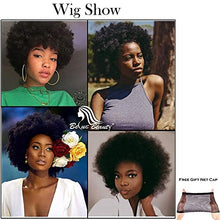 Load image into Gallery viewer, Becus 8” Afro Wigs Short Kinky Curly 100% Human Hair Wig for Black Women Daily use Natural Black(#1B) (Fluffy Kinky Curly)