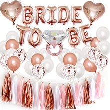 Load image into Gallery viewer, Hen Party Decorations Hen Do Accessories for Bridal Shower,Hen Party Balloons,Hen Do Decorations with Bride to Be Banner,Rose Gold Accessories Supplies Hen Night Party Decoration