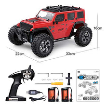 Load image into Gallery viewer, MKZDGM Remote Control High Speed RC Cars 4WD Rock Racer Off-Road 4x4 Electric,2.4Ghz 1:14 Scale RTR Hobby Grade Cross 25KM/H Remote Control Truck (1521red-uk)