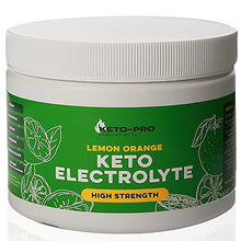 Load image into Gallery viewer, Keto-Pro Keto Electrolytes 250g | Keeping You Electric | Electrolyte Powder & Salts with Astaxanthin | Supporting Your Keto Fasting, Health & Fitness Goals | Lemon Orange Flavour