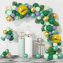 Load image into Gallery viewer, 128 pieces of green jungle party balloons