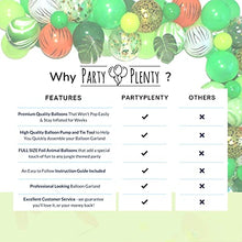 Load image into Gallery viewer, Party Plenty Safari Jungle Balloon Arch Kit with Pump, Birthday Banner & More. Birthday Decoration Set, Birthday Balloons For Boys & Girls | The Ultimate Jungle Theme Party Decorations Kit.