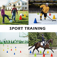 Load image into Gallery viewer, YSBER Sports Marking Football Cones, Each Group of 12, 7", Sports Cones Space Marking Cones, Football Training Cones, Used for Sports, Games, kids Home Fitness