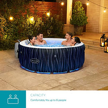 Load image into Gallery viewer, Lay-Z-Spa BW60059GB Hollywood Built in LED Light, 140 AirJet Massage System Inflatable Hot Tub with Freeze Shield Technology, 4-6 Person, Black spa design interiors