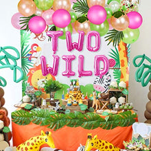 Load image into Gallery viewer, Kreatwow Two Wild Birthday Decorations Girl Balloon Garland Arch Kit for Jungle Safari 2nd Birthday Party Supplies 94 Pack