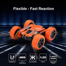 Load image into Gallery viewer, STOTOY Remote Control Car for Kids, 2.4GHz High Speed Rc Car, 360° Two Directions and Rotation Toy Car, Electric 4WD Racing Stunt Truck, Birthday Xmas Gift Toys for 3 4 5 6+ Year Old Boys (Orange)