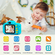 Load image into Gallery viewer, PROGRACE Kids Camera Boys & Girls Toys - Children Digital Camera for Kids Age 3 4 5 6 7 8 9 10 Year Old Birthday Boys Gifts Kids Camcorder Camera Toddler Video Recorder 1080P 2Inch Blue