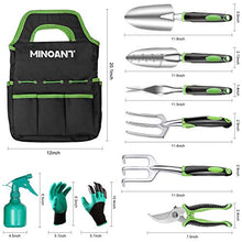 Load image into Gallery viewer, MINO ANT Gardening Tools Garden Tools Bag with 8 Pockets, 33PCS Gardening Gifts Garden Tools Set for for Women Men, Heavy Duty Aluminum Garden Tool Kit, Reusable Garden Tool Bag for Indoor Outdoor