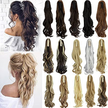 Load image into Gallery viewer, Ponytail Extension 18" Clip in Claw Long Wavy Ponytail Hair Extensions Jaw Pony Tails Clip on Hairpiece for Women