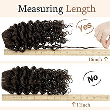 Load image into Gallery viewer, Easyouth Clip in Hair Extensions Real Human Hair Natural Wavy Clip in Extensions Curly Hair Darkest Brown Hair Extensions Clip in 22 Inch 100g 7Pcs