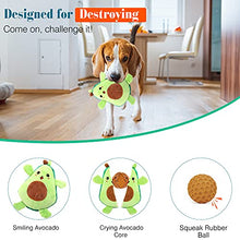 Load image into Gallery viewer, Pawaboo Squeaky Dog Toys, 2-in-1 Interactive Plush Puzzle Dog Toys, Tug of War Dog Chew Toys, Safe Pet Stuffed Plush Toys, Cute Smiley and Crying Avocado Pattern Toys for Medium, Small Puppy Dogs