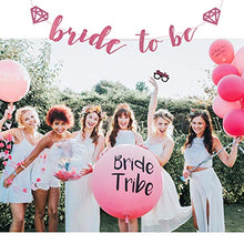 Load image into Gallery viewer, Hen Party Accessories Bride to Be Set 32 Pcs Include Bride to Be Sash, Bride Tiara, Tattoos, Sunglasses, Bride to Be Banner, Photo Booth Props, Rosette Badge, Hen Party Veil with Comb for Hen Night
