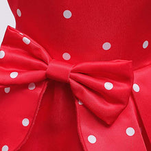 Load image into Gallery viewer, Cichic Girls Dresses for Party Kids Wedding Birthday Dress Elegant Dresses Kids Prom Ball Gown Baby Girl Occasion Dress 0-10 Years (3-4years, Red Dot)