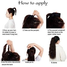 Load image into Gallery viewer, DODOING Kinky Curly Wrap Around Yaki Ponytail Extension Long Wavy Synthetic Hair Extensions Clip in Ponytail for Women Beauty and Fashion