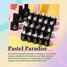 Load image into Gallery viewer, Beetles Gel Nail Polish - 20 Pcs Gel Nail Polish Set Pastel Paradise Soak Off Nail Gel Polish Nude Gray Pink Blue Glitter Gel Polish Starter Kit with Glossy Matte Top Base Gel Coat Easter Decoration