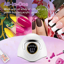 Load image into Gallery viewer, 180W Super Power Nail Lamp,Professional Quick-Drying Nail Lamp,LED+UV Dual Light Source Lamp Beads,48 Lamp Beads,with Induction Start and Autonomous Button Timing Function (180)