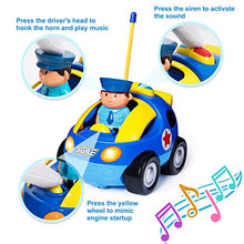 Load image into Gallery viewer, SGILE Remote Control Car for Toddlers with Sound and Light, RC Police Car Toys Birthday Gift Present for 18 Month+ Year Old Boys Girls, Blue