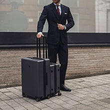 Load image into Gallery viewer, LEVEL8 Suitcase Hand Luggage Suitcases Lightweight 100% PC Trolley Case Micro-Diamond Textured Design, Carry on Luggage with 8 Spinner Wheels,TSA Approved Hard Shell Suitcase (66cm, 65,Dark Grey)