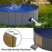 Load image into Gallery viewer, PetIsay Foldable Paddling Pools for Dogs & Kids - Thickened Material Dog Swimming Pool - Sturdy & Durable - Hard/Rigid Paddling Pool - Non-inflatable Non-slip Dog Bathtub(160*30cm)