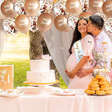 Load image into Gallery viewer, Baby Shower Unisex 20pcs Decoration Bundle (Rose Gold) - Neutral Gender Reveal Banner Garland, Bunting, Confetti, Latex Balloons And Sash For Mum To Be - Floral Decor For Girls And Boys