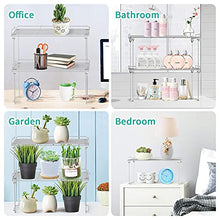 Load image into Gallery viewer, HapiRm Kitchen Cupboard Organiser Shelf Organiser Kitchen Storage, Stackable Plate Organiser for Kitchen Cupboard, Kitchen Storage Rack for Countertops, Pantry, Food and Utensils, Steel 2 Pack