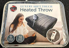 Load image into Gallery viewer, Schallen Grey Soft Heated Warm Throw Over Blanket with Timer and 10 Heat Settings 120x160cm