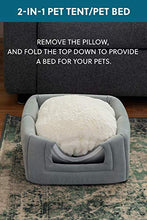 Load image into Gallery viewer, BEDSURE Cat Cave Bed Igloo - Small Cat Tent Bed House with Removable Washable Cushion Pillow Foldable Portable Pet Bed, Light Grey, 35x35x38cm