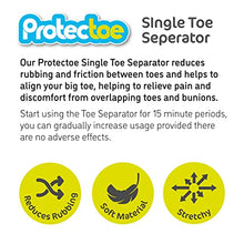 Load image into Gallery viewer, Protectoe Single Gel Toe Separator for Overlapping Toes, Toe Spacer - Box of 10 Gel Separators