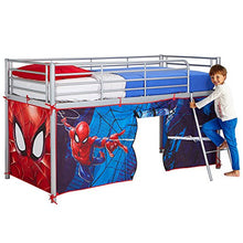 Load image into Gallery viewer, Worlds Apart Marvel Spiderman Midsleeper Bed Tent by HelloHome, Red, 86 x 195 x 74 cm
