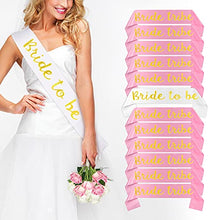 Load image into Gallery viewer, 12 Pcs Hen Party Sashes Set 11 Pieces Pink Bride Tribe Sashes and 1 Piece White Bride to Be Sash for Hen Night Party Wedding Ladies Night Out Bridal Shower Party Supplies