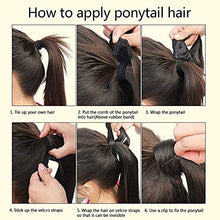 Load image into Gallery viewer, Hetto Human Hair Ponytail White Blonde Wrap Around Ponytail Hair Extensions Real Remy Ponytail Hair Extensions Straight #60 Blonde 70g 12 Inch