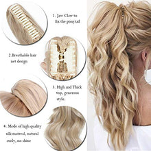 Load image into Gallery viewer, Ponytail Extension Clip in Claw 18" Long Wavy Jaw Pony Tails Clip on Hairpiece for Women Girls Medium Brown