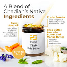 Load image into Gallery viewer, Uhuru Botanicals - Chebe Hair Butter, Paraben-Free Chebe and Shea Butter Hair Product for Split Ends Treatment, Nourishing Vegan Hair Butter for All Hair Types, 6 oz