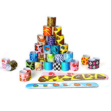 Load image into Gallery viewer, Ucradle Slap Bands, 30 PCS Slap Bracelets Fun and Super Slap Wrist Bands with Colorful Hearts Animal Patterns Party Bag Fillers Gift Halloween Christmas Party Favours for Kids Girls Boys